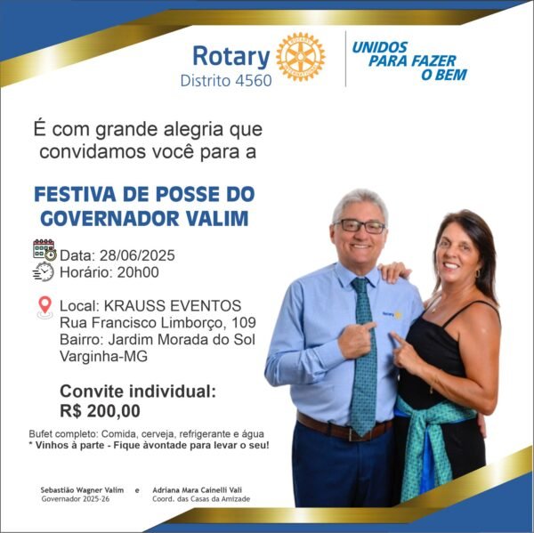 Convite Posse Governador Valim